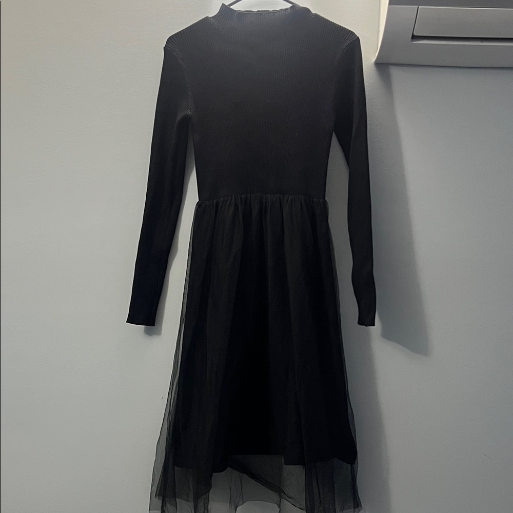 Elegant Black Long Sleeve Dress